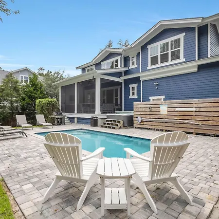 Deja Blue-6Br W Pool Hot Tub-Steps To Beach-2