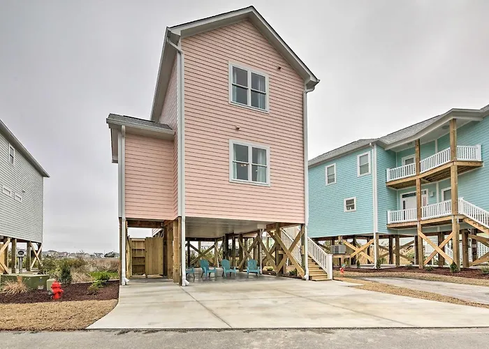 'The Tipsy Flamingo' ~ Incredible Salt Marsh Views Villa Atlantic Beach