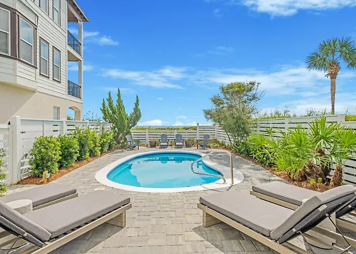 Shellstone Cottage - Beach Front Seacrest Home With Private Pool And 5 Bedrooms Home Inlet Beach