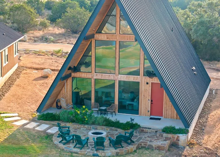 Gruene Lake Haus-Modern A-Frame With Fire Pit, Bbq, Close To Rivers New Braunfels