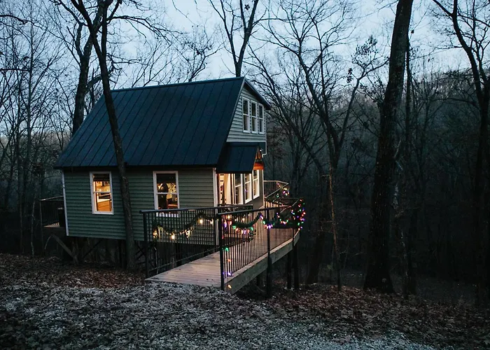 Secluded Treehouse In The Woods - Tree Hugger Hideaway Villa Branson