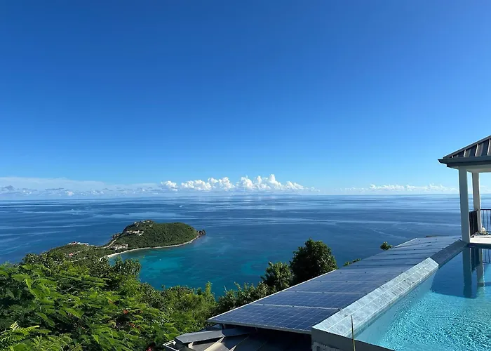 Pool Villa With Vast Views Of Crisp Ocean Horizon - Villa Panache Cruz Bay