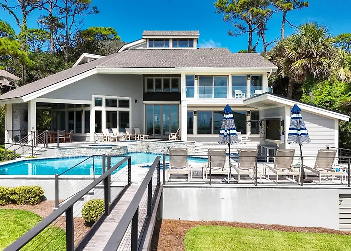 Luxury Oceanfront 7 Bedroom 7 Ba Wonderful Pool Deck Beach Gear And Bike Rentals Included Hilton Head Island