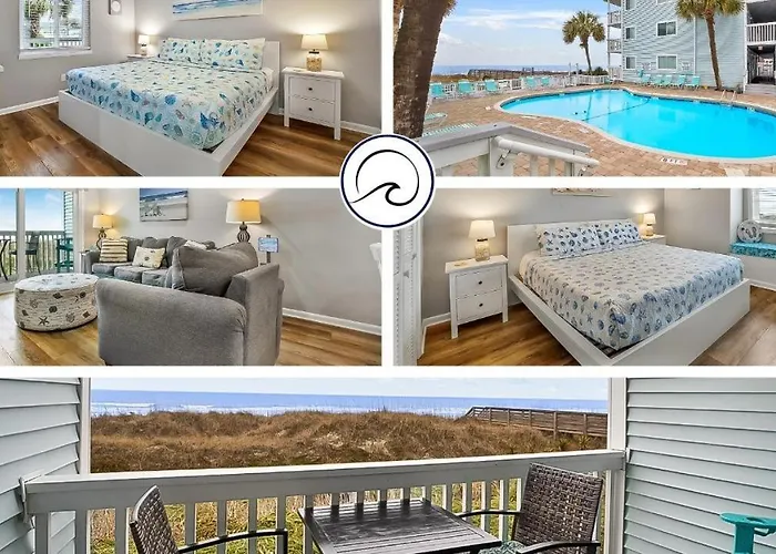 Oceanfront 2Bd | Ground Floor | Pool | Full Kitchen | In-Unit Washer/Dryer Myrtle Beach