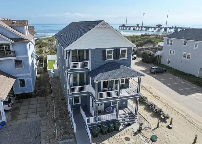 Pier View Oasis - Nags Head Mp 16, Oceanfront, Elevator, Theater, Pool, Hot Tub, Pets Ok Villa