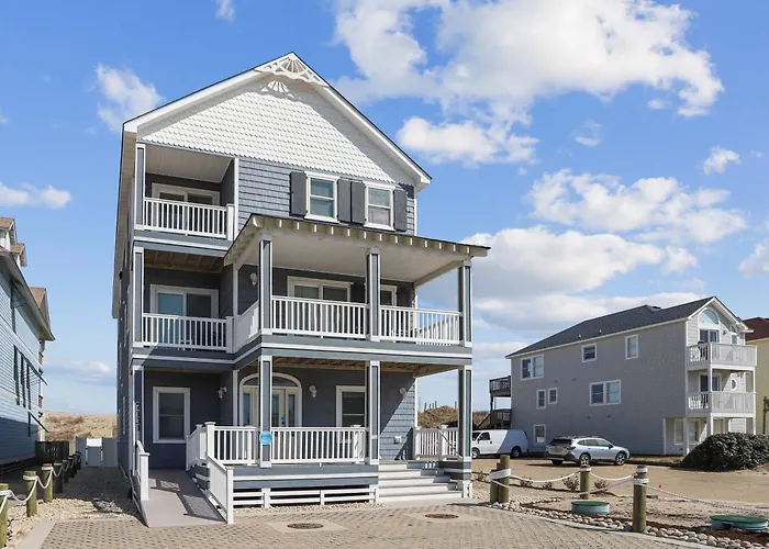 Pier View Oasis - Nags Head Mp 16, Oceanfront, Elevator, Theater, Pool, Hot Tub, Pets Ok Villa