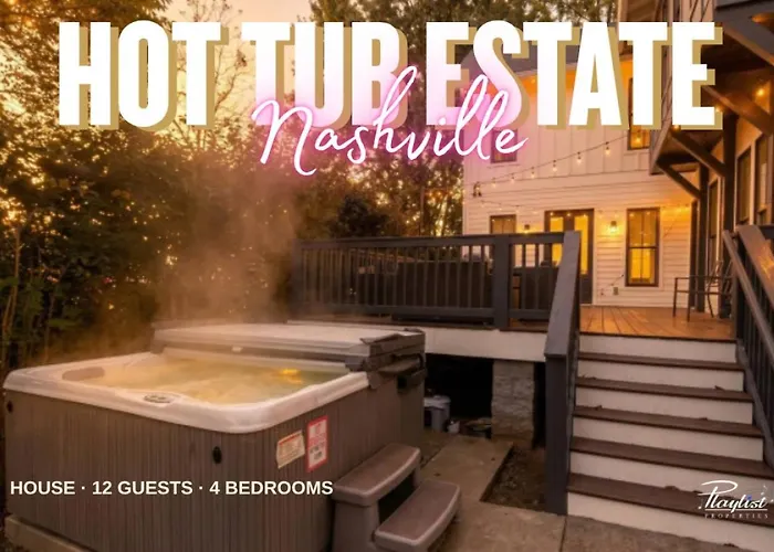 Large Grand East Nash 4Br Hot Tub Villa Nashville